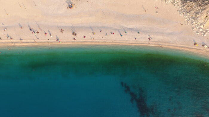 Myrtos from above, Aerial film, by Funky Pixel